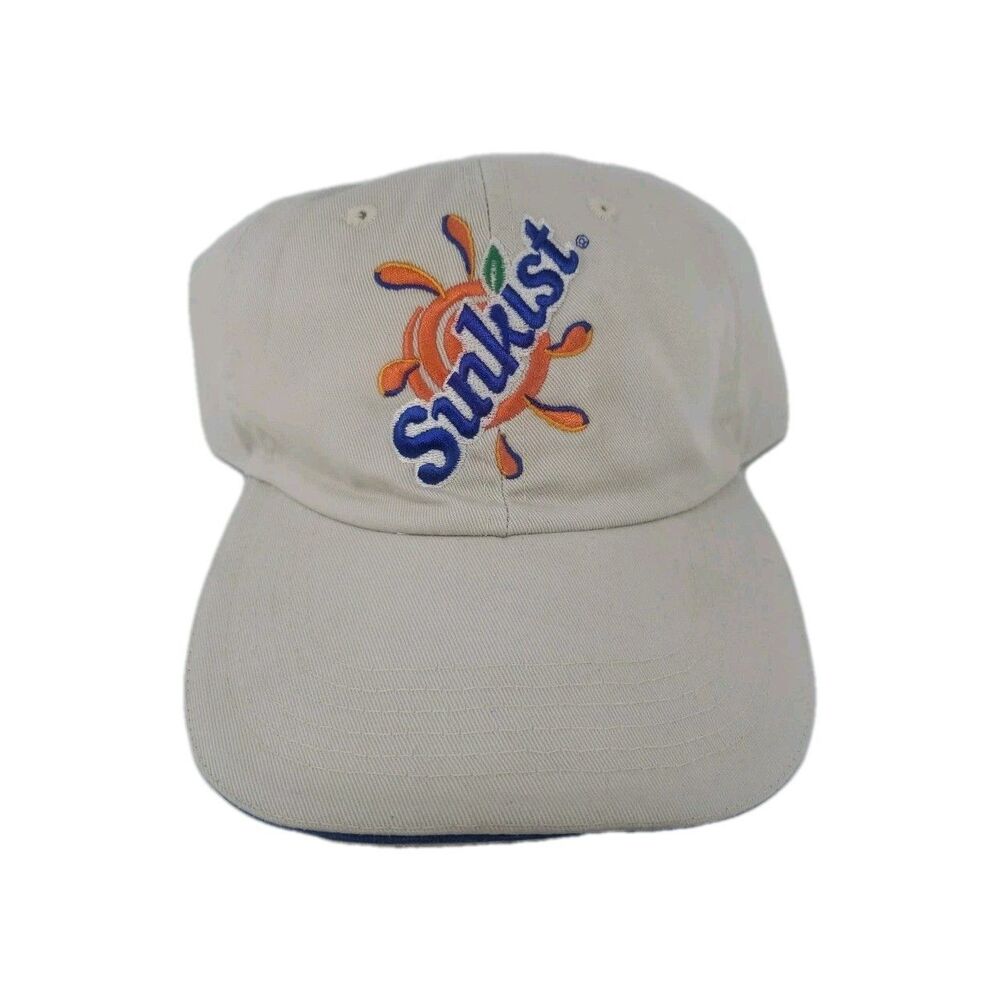 Sunkist Soda Pop Baseball Style Hat Vintage 1990s  Adjustible Strap NOS